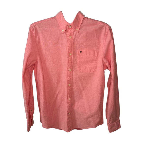 Tommy Hilfiger Other - Tommy Hilfiger Mens Regular Fit Stretch Oxford Shirt Coral Pink Medium